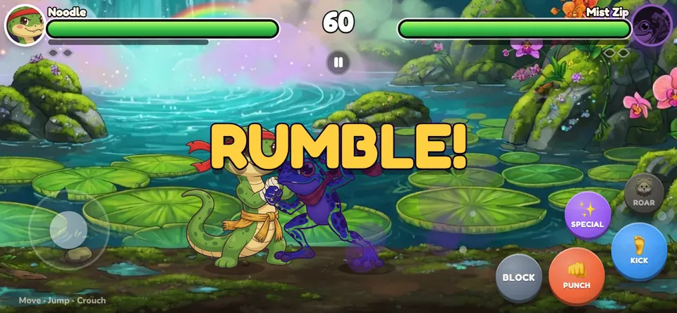 Noodle versus a shadowy Mist Mimic at Frog Falls